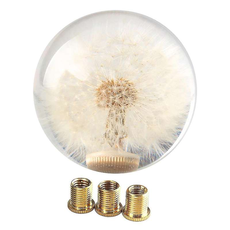 Racing Shift Knob Universal 70MM Head Crystal Ball with Dandelions Flowers Shift Knob with 3 Threade