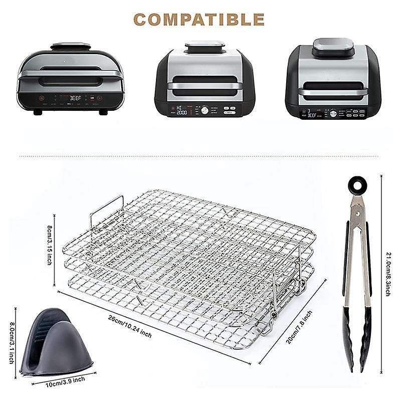 Rack for Ninja Foodi Grill Xl , Multi-layer Dehydrator Rack Toast Rack Accessories