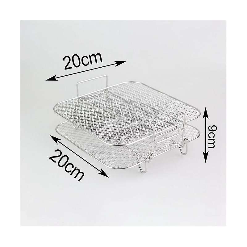 Rack Square Two Layers Racks,stainless Steel Dehydrator Accessories Rack,air Multi-layer Fryer 4.2