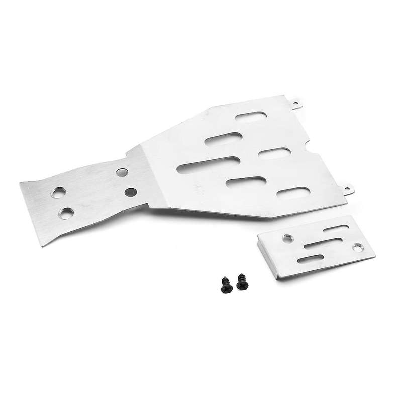 Racing Stainless Steel Skid Plate Chassis Guard Chassis Armor Upgrades Parts for 1/10