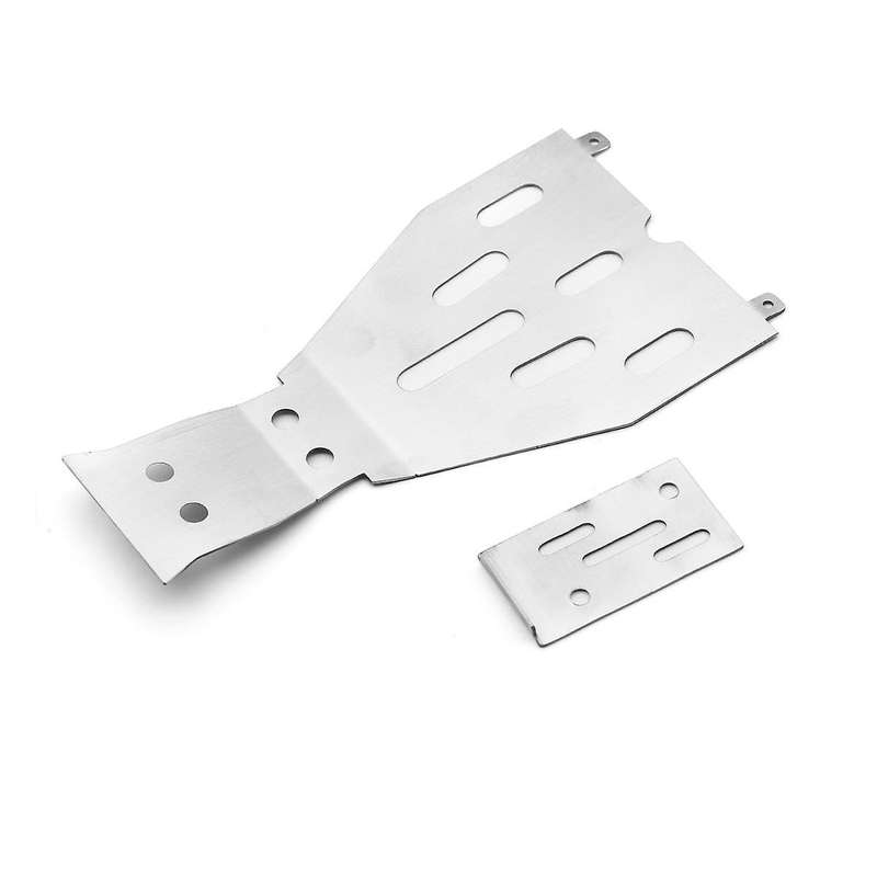 Racing Stainless Steel Skid Plate Chassis Guard Chassis Armor Upgrades Parts for 1/10