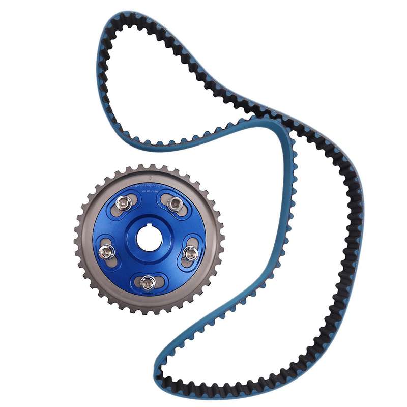 Racing Timing Belt + Adjustable Cam Gear Kit for D16 D16Z D16Y 92-00 Blue