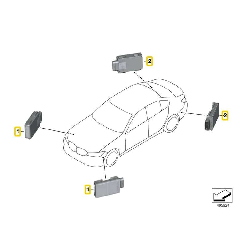 Radar Sensor Lange Change Warning for G20 G30 F90 G31G32 G11 G12 G01 G02 G05 G07 66326895290 6632689