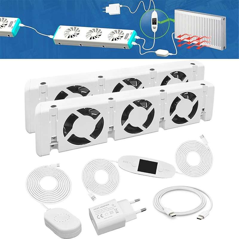 Radiator Fan Smart Radiator Booster Extension Set Ventilator Fan Universal Promote Hot Circulation