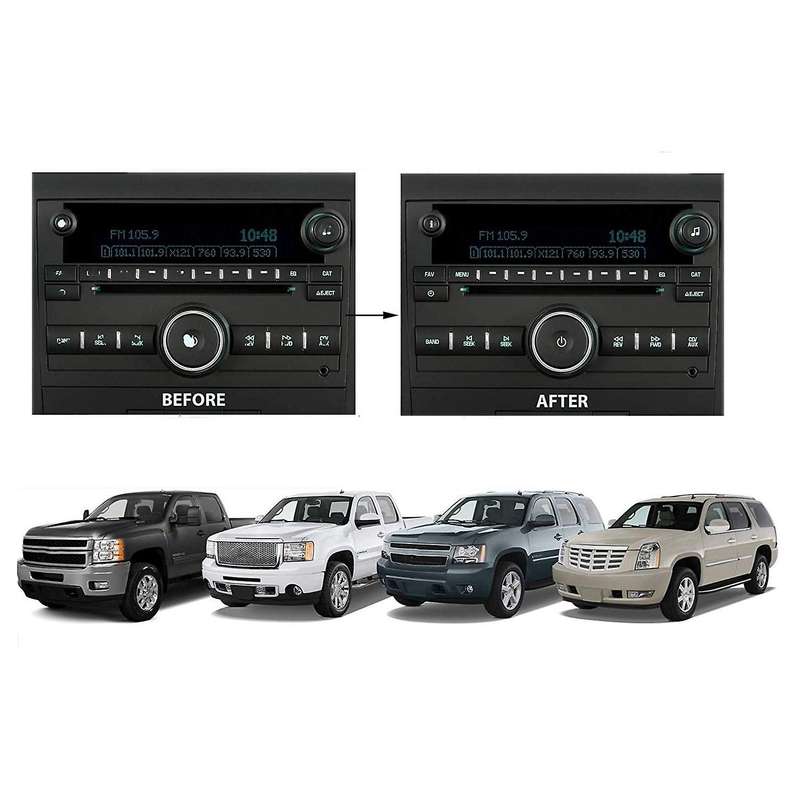 Radio Button Repair Decal Sticker Set Radio Board Decal for 2007-2015 Vehicles for , , , Silvera