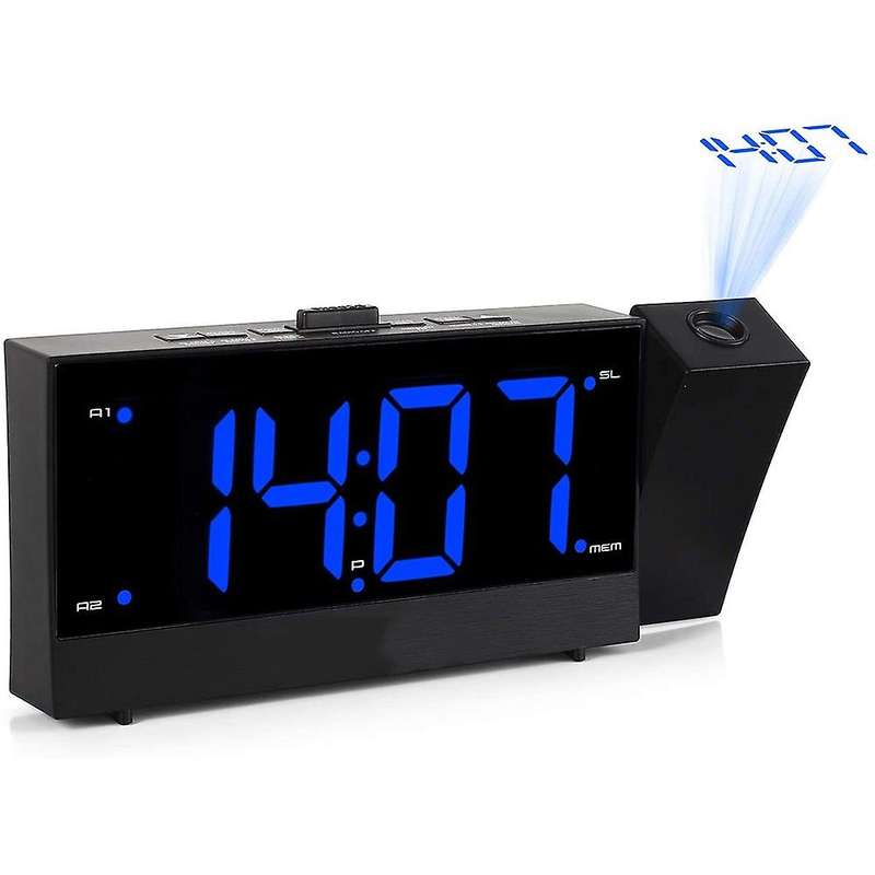 Radio Alarm Clock Projection Alarm Clock Digital Alarm Clock Beside for Kids Bedroom LED Display USB