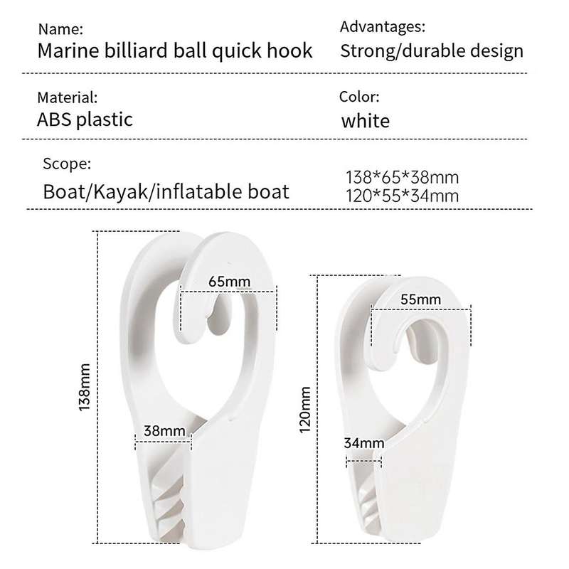 Rail Mount Boat Hanger Hook Quick Release Clip Professional Versatile Adjuster Clip Line Clip 32mm B