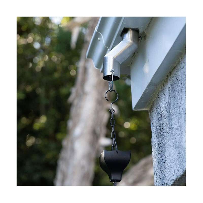 Rain Chain Gutter Adapter Drainage Pipe Installer Under Gutter Portable Offset for Drains Not Under