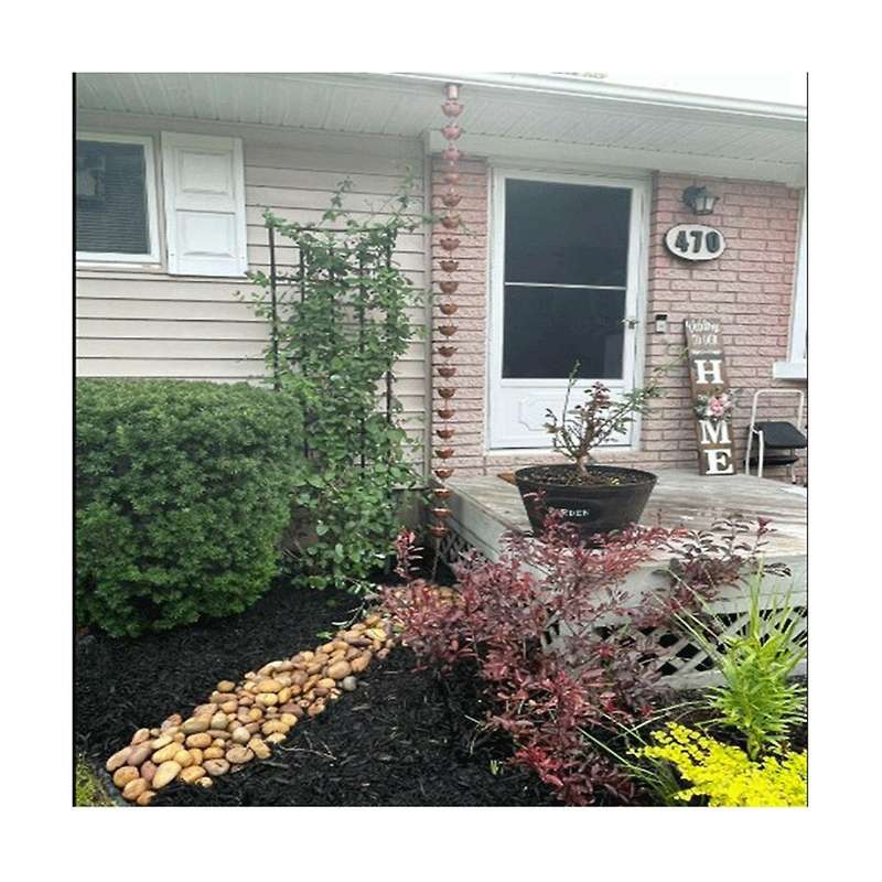 Rain Chain Adapter Anchoring Stake -coated Metal Garden Downspout Substitution Outdoor Decoration fo