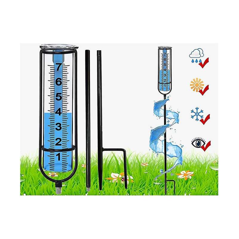 Rain Gauge, Freeze Proof Rain Gauge Outdoor Best Rated, Rain Gauges for Yard with Stake, Decorative