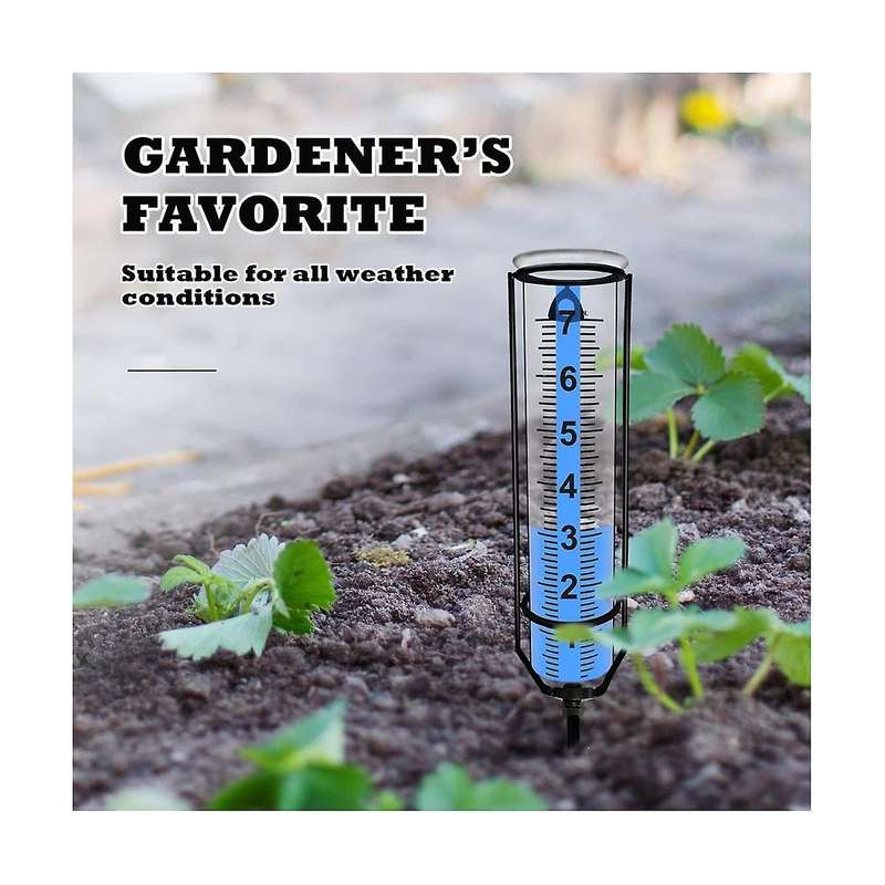 Rain Gauge, Freeze Proof Rain Gauge Outdoor Best Rated, Rain Gauges for Yard with Stake, Decorative