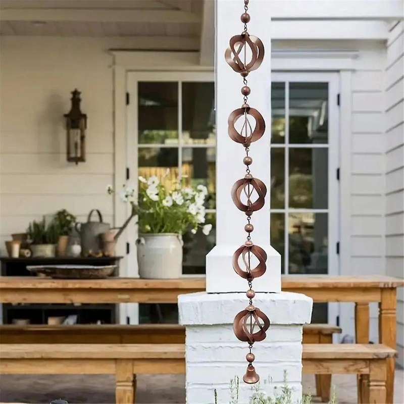 Rain Gutter Chains Adapter Hook Rain Chain Downspout Outlet Accessories Rain Chain Spinning Decorati