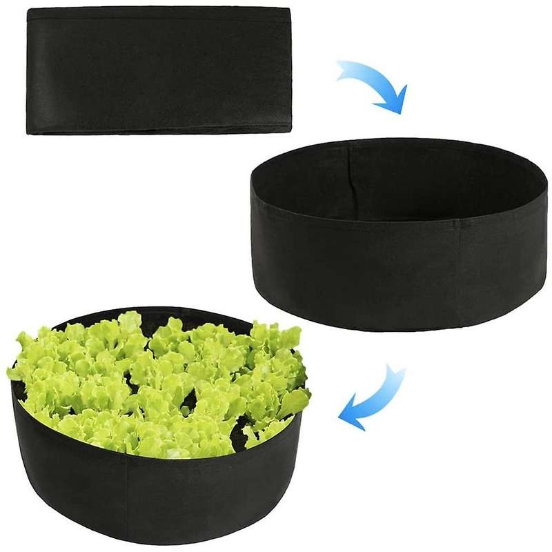 Raised Garden Bed Fabric Raised Planting Bed Bag for Herb Flower Vegetable Plants Dia 24 Inch x 8 I