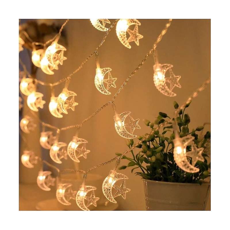 Ramadan Lights, 12m Star Moon , Moon Star Lamp, Ramadan Decorations