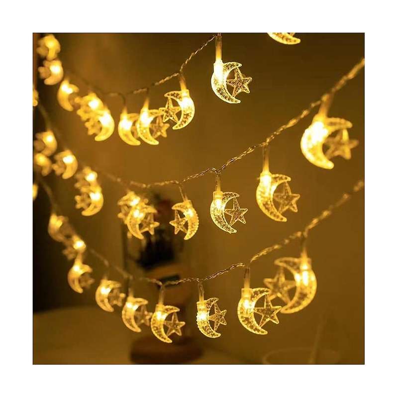 Ramadan Lights, 12m Star Moon , Moon Star Lamp, Ramadan Decorations