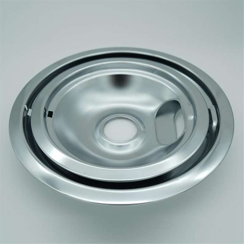 Range Drip Pans for Electric Stove - Replacement for W10196406, W10196405(4 Pack, 2pcs 6inch and 2pc
