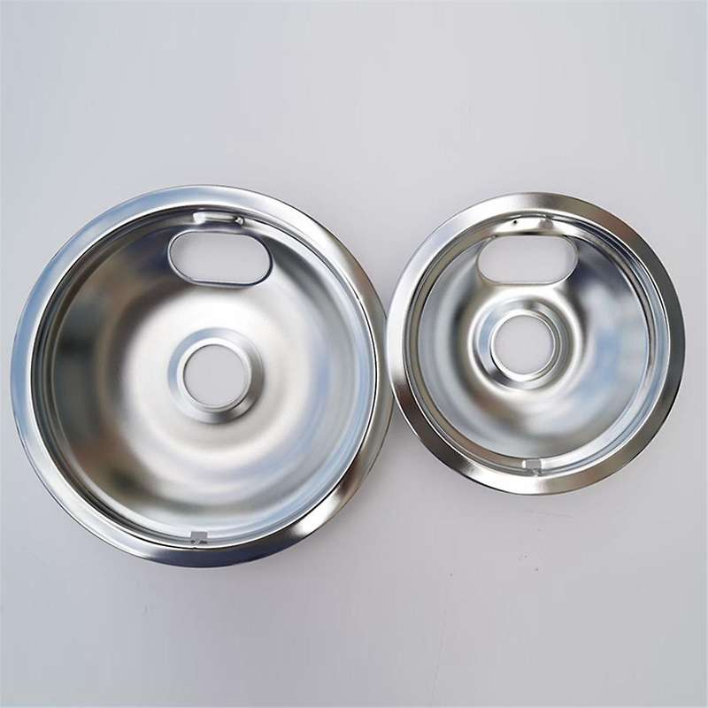 Range Drip Pans for Electric Stove - Replacement for W10196406, W10196405(4 Pack, 2pcs 6inch and 2pc