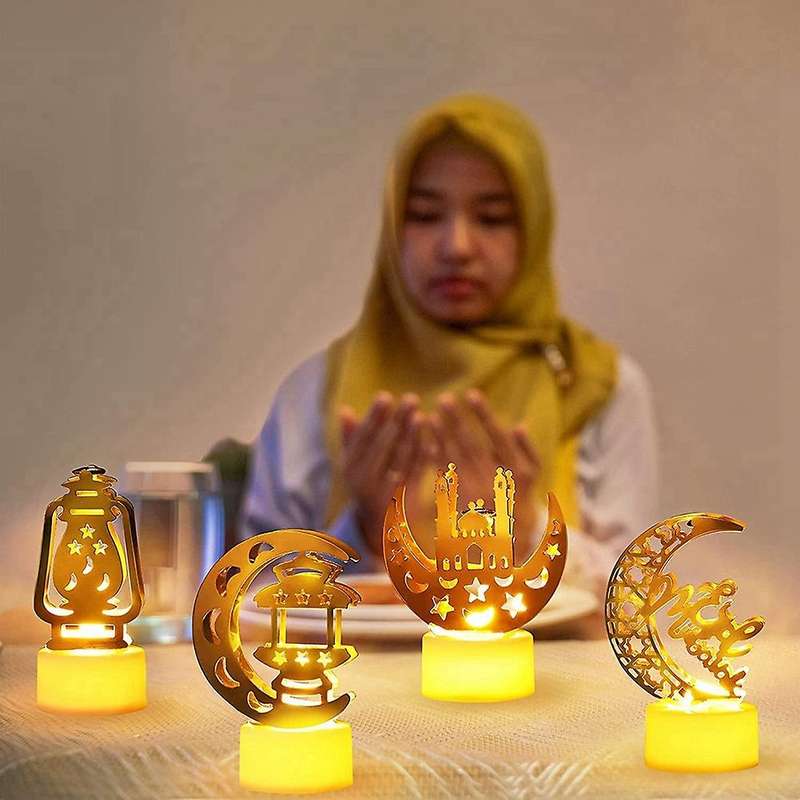Ramadan Lights Decorations 6 Pack Eid Mubarak Led Candle Lights