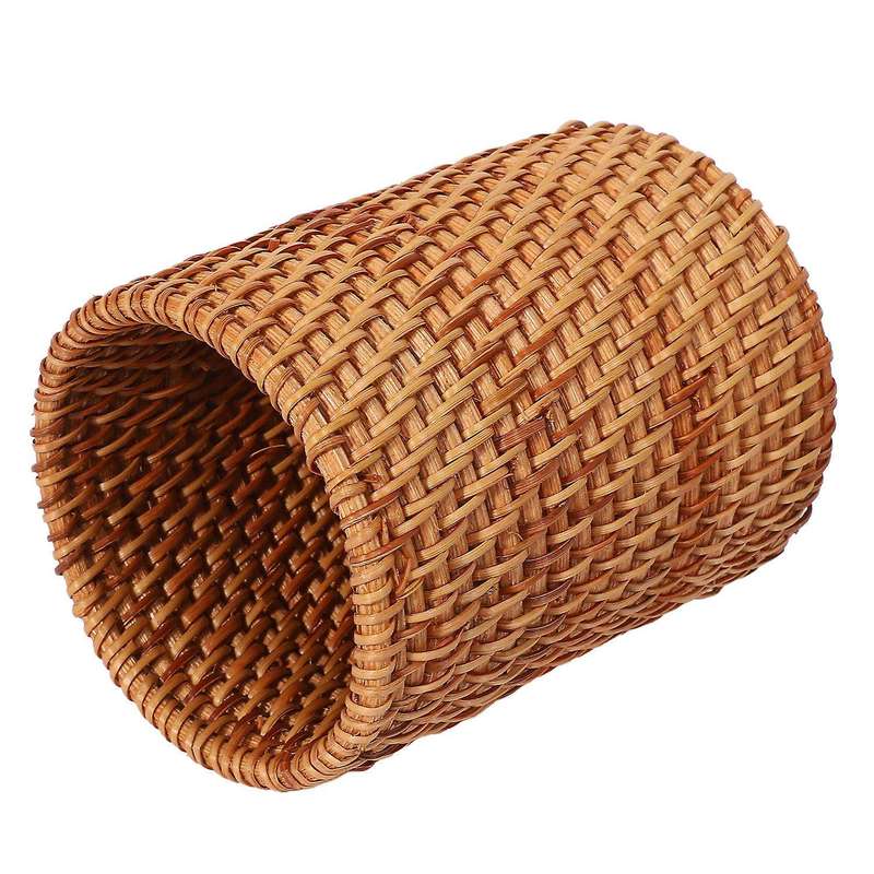 Rattan Chopsticks Tube Shovel Spoons Bucket Dinner Knives Forks Storage Box Baskets Organizer A