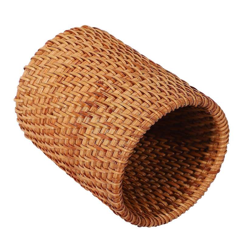 Rattan Chopsticks Tube Shovel Spoons Bucket Dinner Knives Forks Storage Box Baskets Organizer A