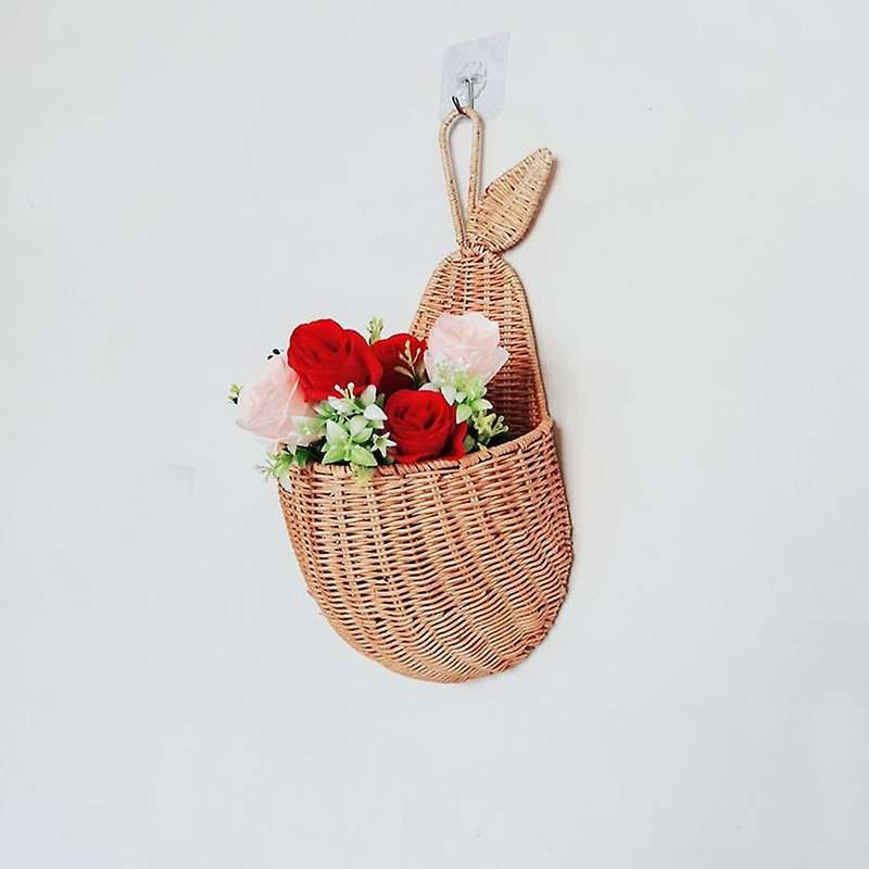 Rattan Shape Storage Basket Handmade Fruit Organizer Wicker Organizer Baby Room Nursery Decoration