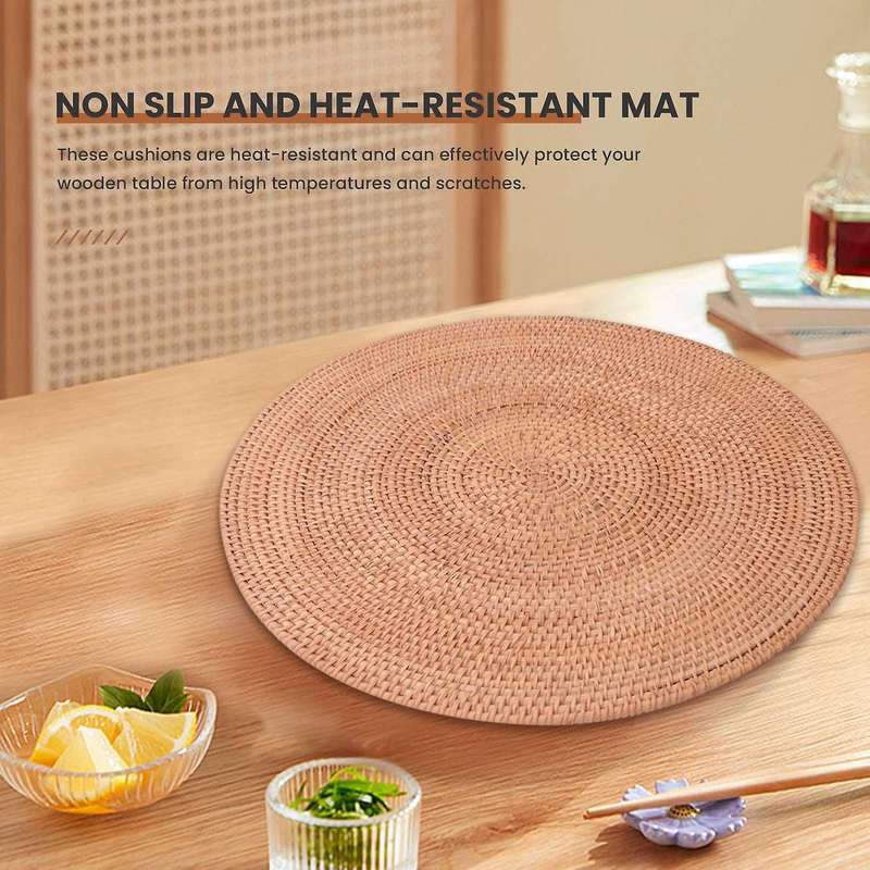Rattan Woven Placemats,table Mats,non Heat Resistant Place Mat,wicker Placemat,trivets for Hot Dish