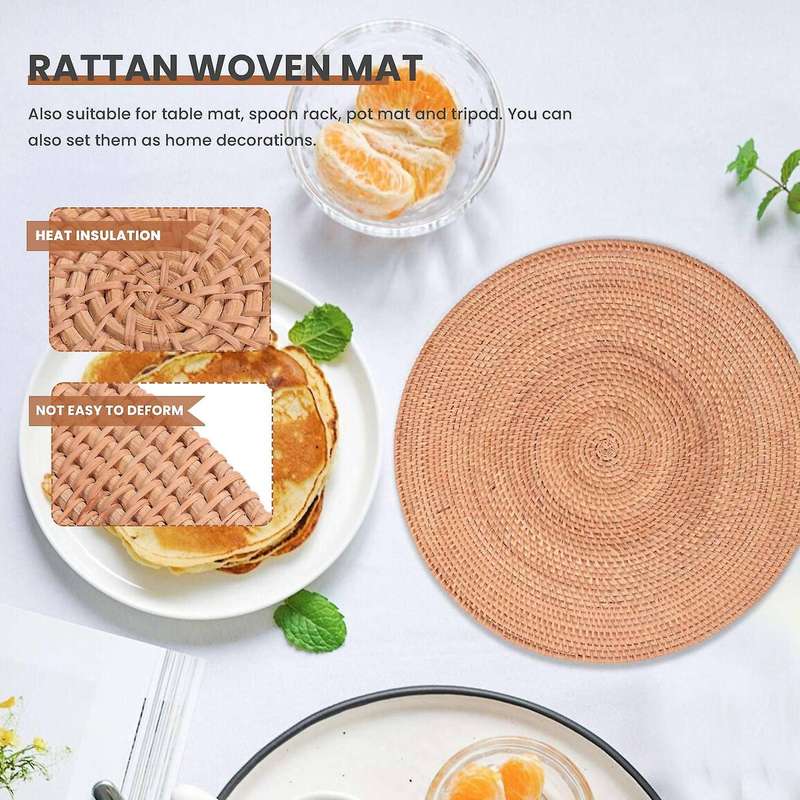 Rattan Woven Placemats,table Mats,non Heat Resistant Place Mat,wicker Placemat,trivets for Hot Dish