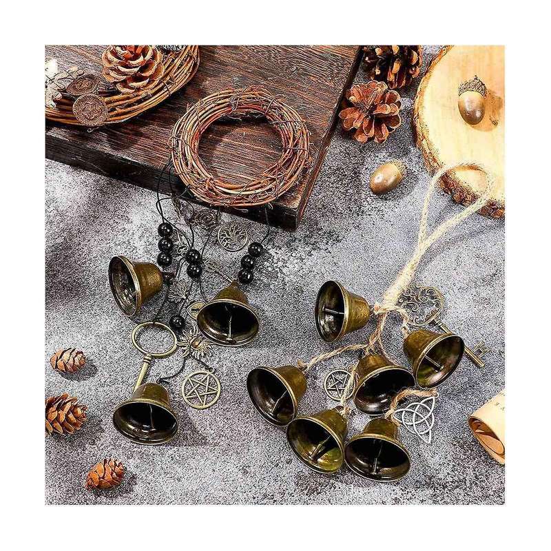 Rattan Wind Chimes Pray Crystal Wind Chimes Witch Bell Protect Door Handle Pendants Family Room Deco