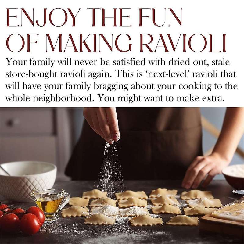 Ravioli Maker Press Mold Potsticker Meat Dumpling Maker , Ravioli Stamp Pasta Making Kit Pasta Makin