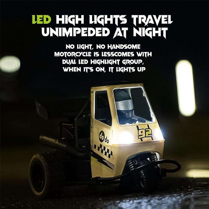 Rc Car Motor Tricycle 2.4G SERVO Remote Control Light and Sound High Speed Emulation Motorcycles