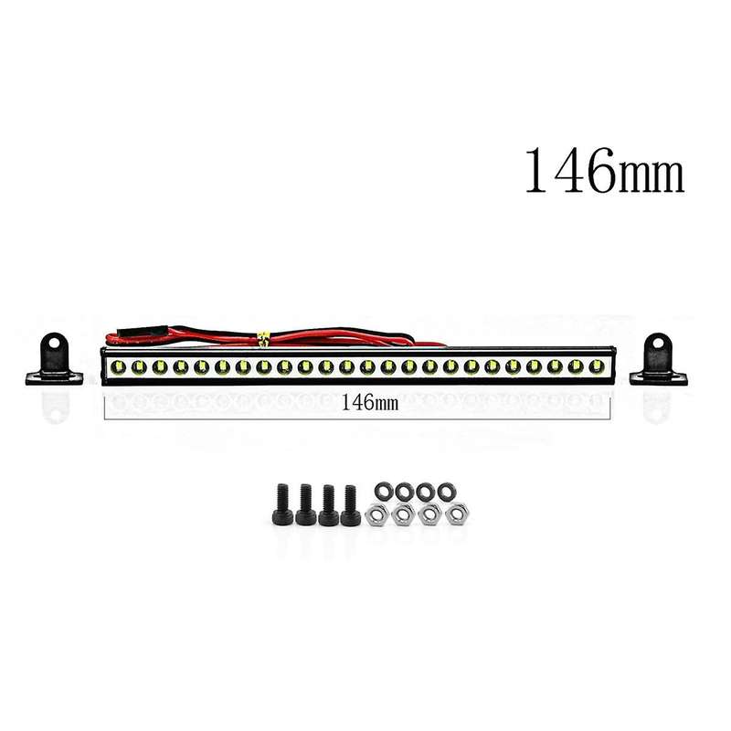 Rc Car Roof Lamp 9/18/25 LED Light Bar for 1/10 Rc Crawler Trx4 Axial Scx10 90046 Scx24 Wrangler D90