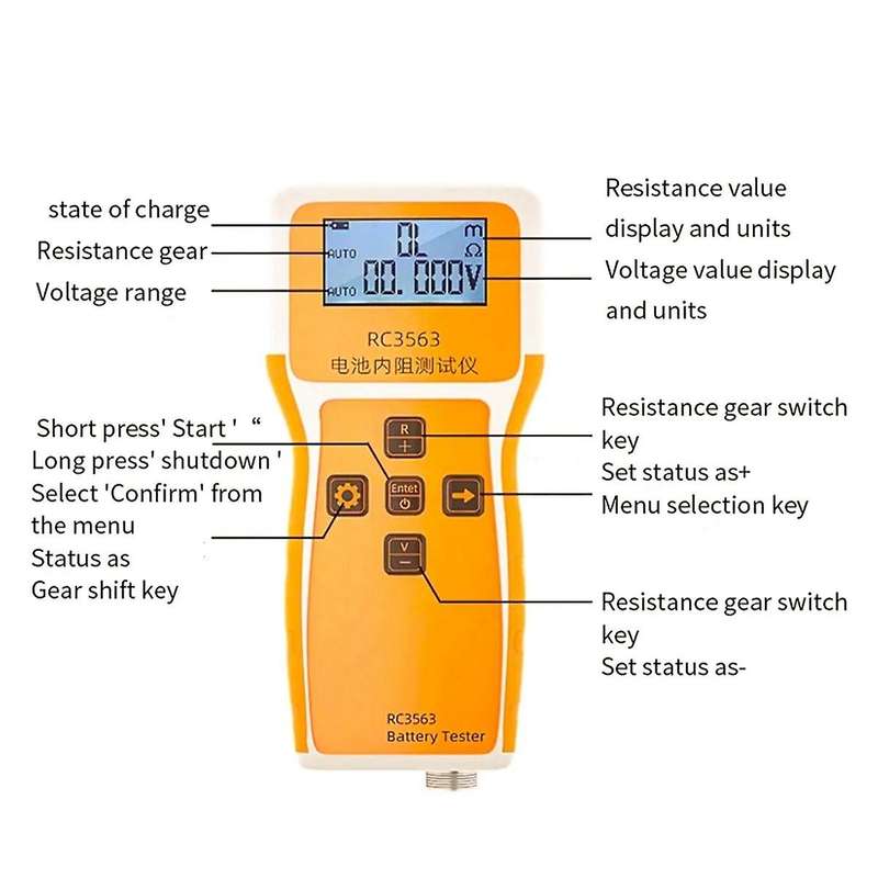 Rc3563 Battery Internal Resistance Meter 18650 High Precision Voltage Lithium Battery Internal Resis