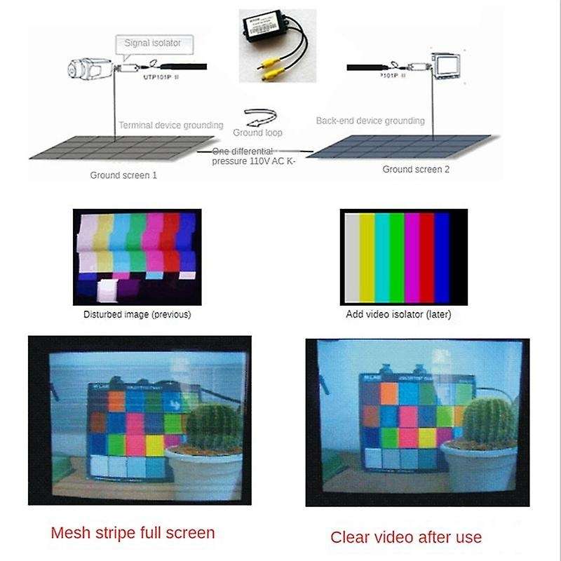 Rca Video Isolator Monitoring Video Interference Av Video Filter Eliminates Strong Current Horizont