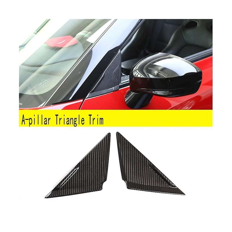 Real Carbon Fiber A-pillar Sticker Front Window Triangle Cover for R35 2008-2016