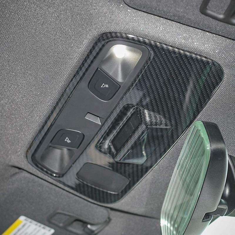 Reading Light Lamp Panel Frame Protection Decor Cover Trim ABS for 2017 2018 2019 2020 (Carbon Fiber