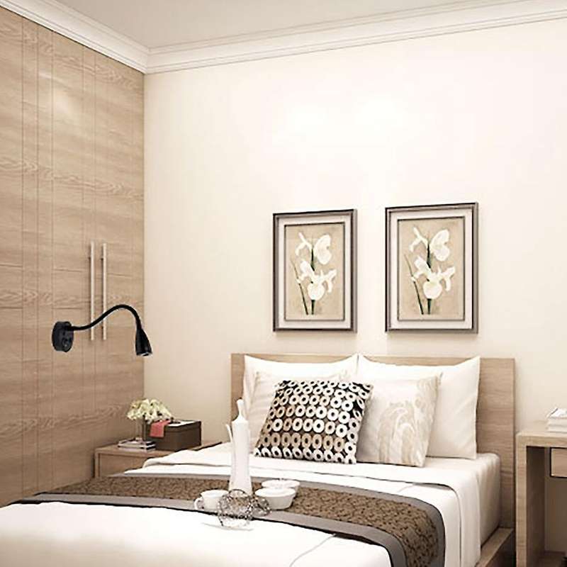 Reading Light,LED Hose Reading Light 12V 3W Bedside Wall Lamp for Yacht LED Light with Switch - Blac