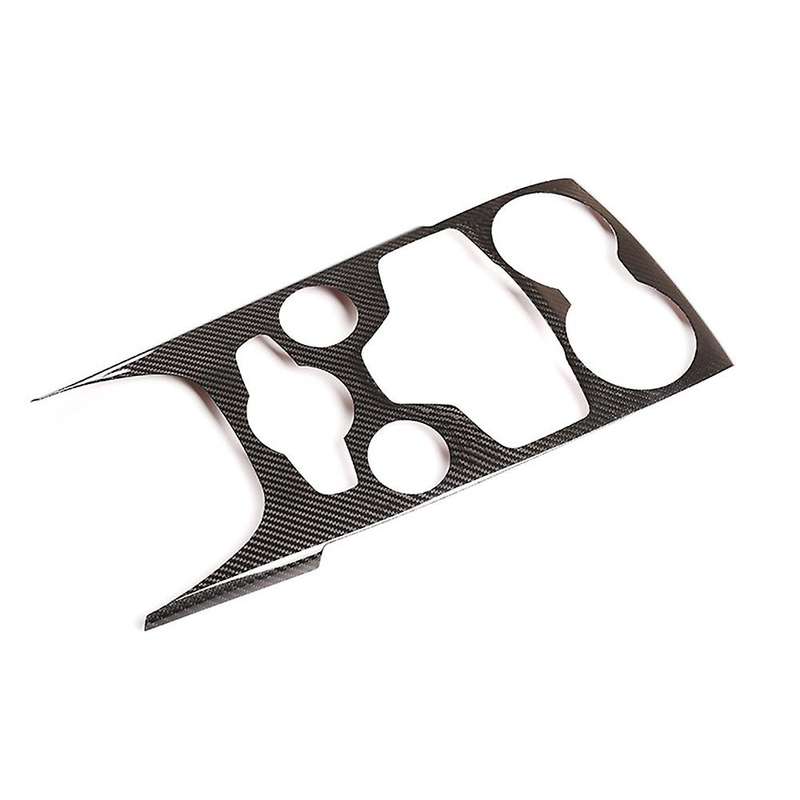 Real Carbon Fiber Car Center Console Gears Multimedia Water Cup Panel Cover Trim for 2020
