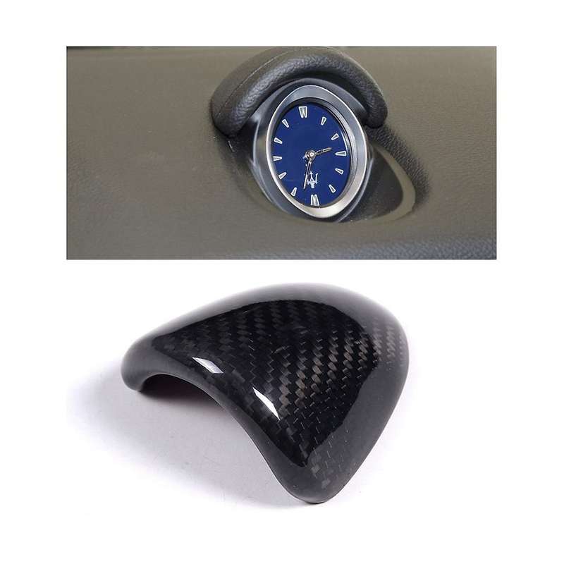 Real Carbon Fiber Car Dashboard Clock Decorative Cover Sticker Interior Accessories for 2014-2022