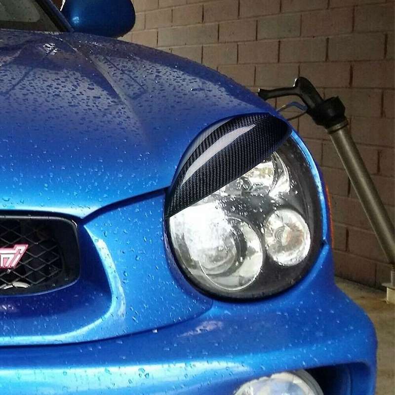 Real Carbon Fiber Car Front Headlight Eyebrow Eyelid Cover for 2002-2003 Headlight Lamp Eyebrow