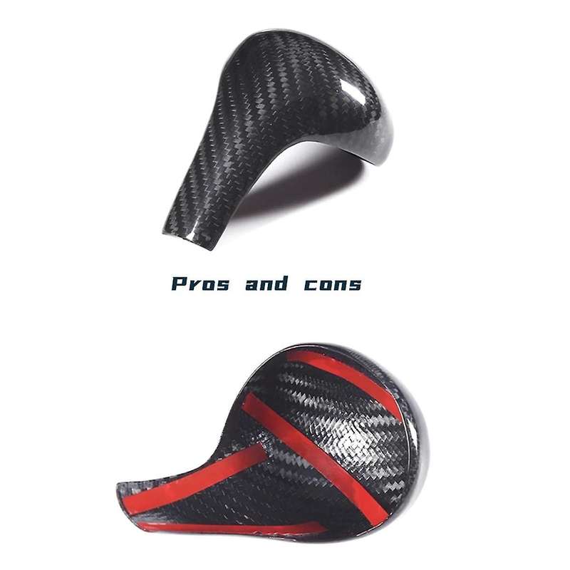 Real Carbon Fiber Car Interior Gear Shift Gear Head Cover Trim for A6L Q5 A5 A4L Shift Knob Shell