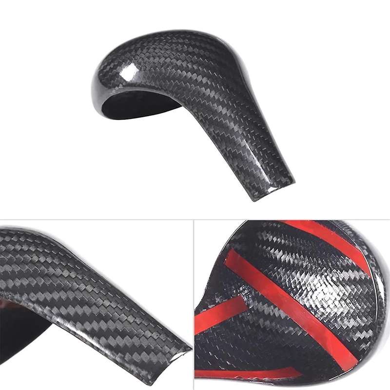 Real Carbon Fiber Car Interior Gear Shift Gear Head Cover Trim for A6L Q5 A5 A4L Shift Knob Shell