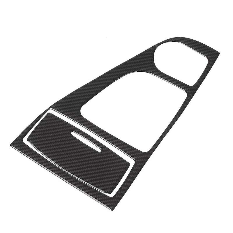 Real Carbon Fiber Car Front Console Gear Shift Panel Cover Trim Decal Sticker for Q50 2014 -2019