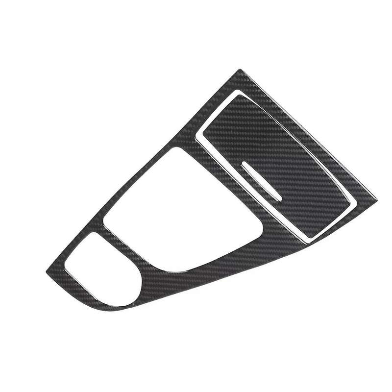 Real Carbon Fiber Car Front Console Gear Shift Panel Cover Trim Decal Sticker for Q50 2014 -2019