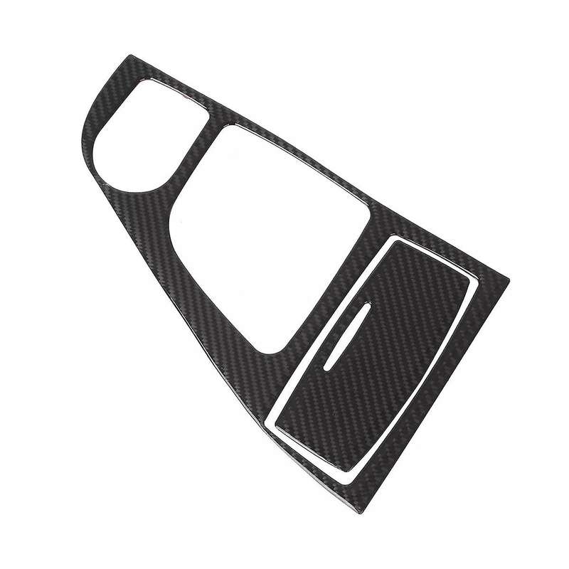 Real Carbon Fiber Car Front Console Gear Shift Panel Cover Trim Decal Sticker for Q50 2014 -2019