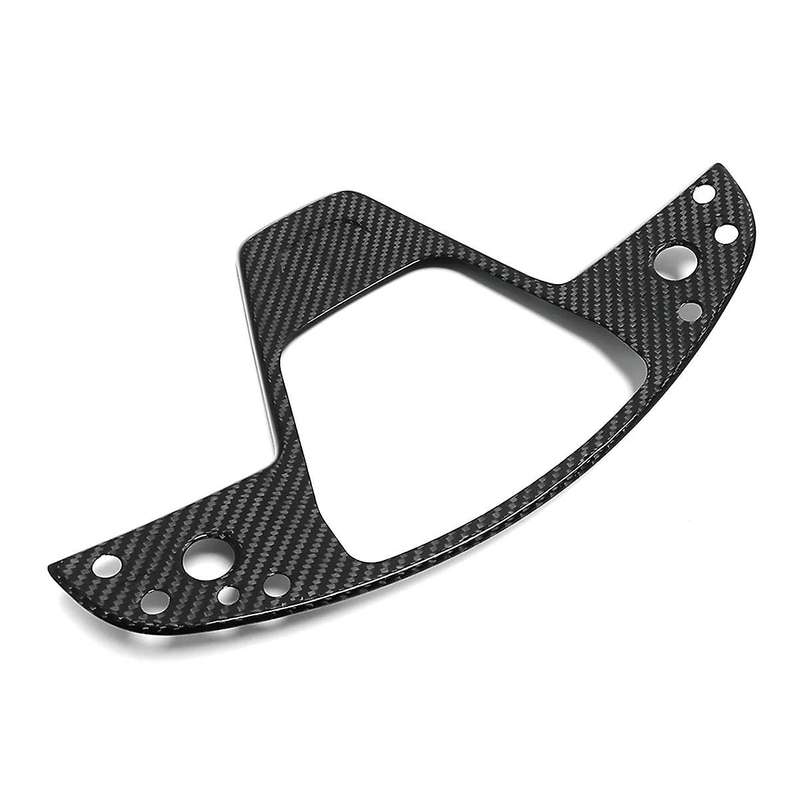 Real Carbon Fiber Car Interior Steering Wheel Frame Sticker Cover Trim for Model S 2021-2023