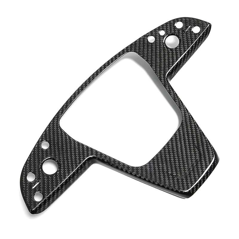 Real Carbon Fiber Car Interior Steering Wheel Frame Sticker Cover Trim for Model S 2021-2023