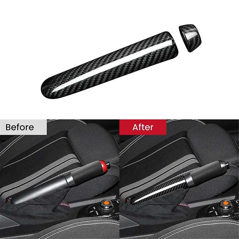 Real Carbon Fiber Car Handbrake Cover Trims for Hatchback F55 F56 F57 2014-2021