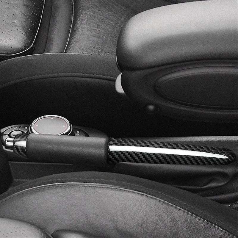 Real Carbon Fiber Car Handbrake Cover Trims for Hatchback F55 F56 F57 2014-2021