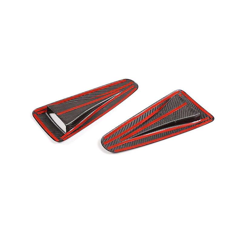 Real Carbon Fiber Car Hood Vent Decoration Sticker External Accessories for R35 2008-2016