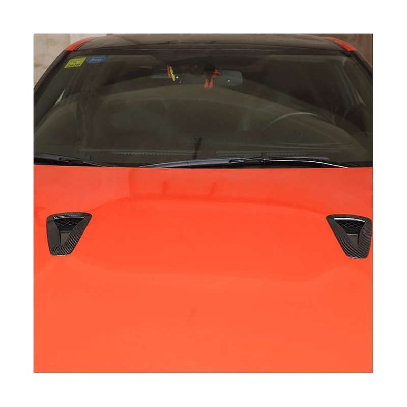 Real Carbon Fiber Car Hood Vent Decoration Sticker External Accessories for R35 2008-2016
